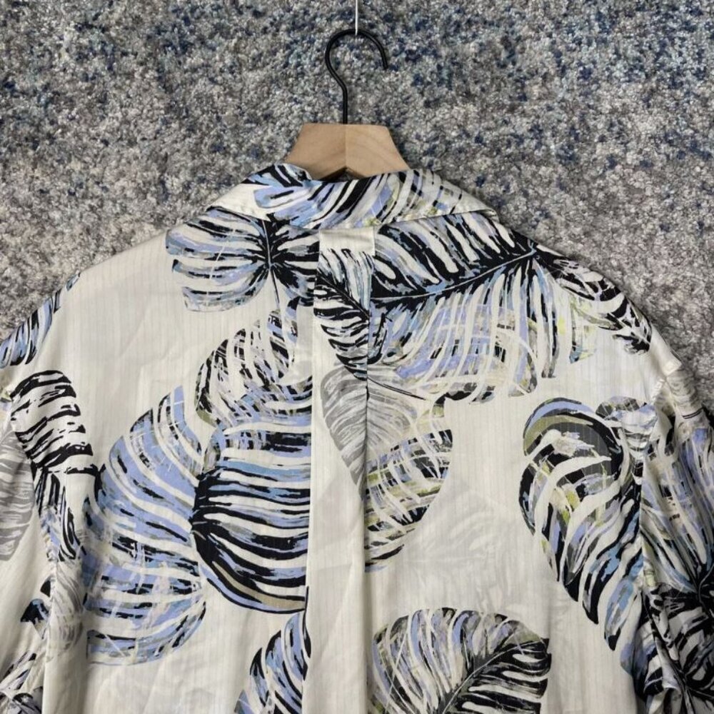 ZARA BUTTON DOWN PALM PRINT SHORT SLEEVE TOP MENS SIZE M 4141 301 710